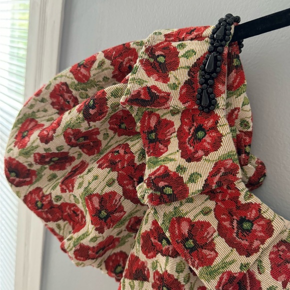 Sister Jane red floral puffy sleeve dress - Picture 2 of 5